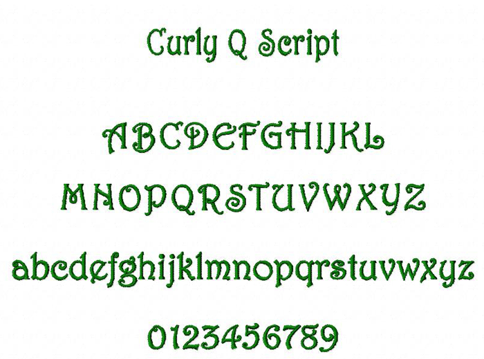 Curly Q Alphabet